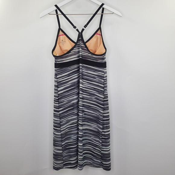 Athleta Shorebreak Dress Racerback Stripe Built-in Bra Swim Active - Picture 3 of 6